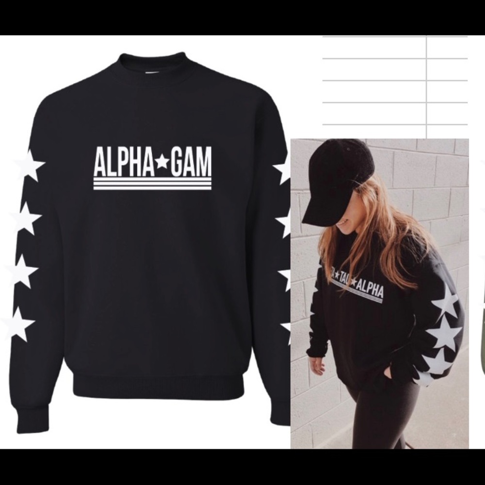 Alpha Gamma Delta Black Star Sweatshirt